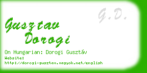 gusztav dorogi business card